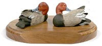 Redhead Ducks on a Base