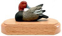 Redhead Duck on a Base