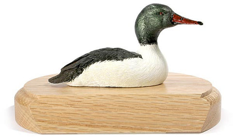 Common Merganser on a Base