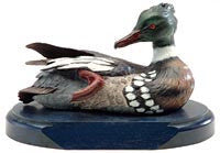 Red-breasted Merganser Drake on a Base